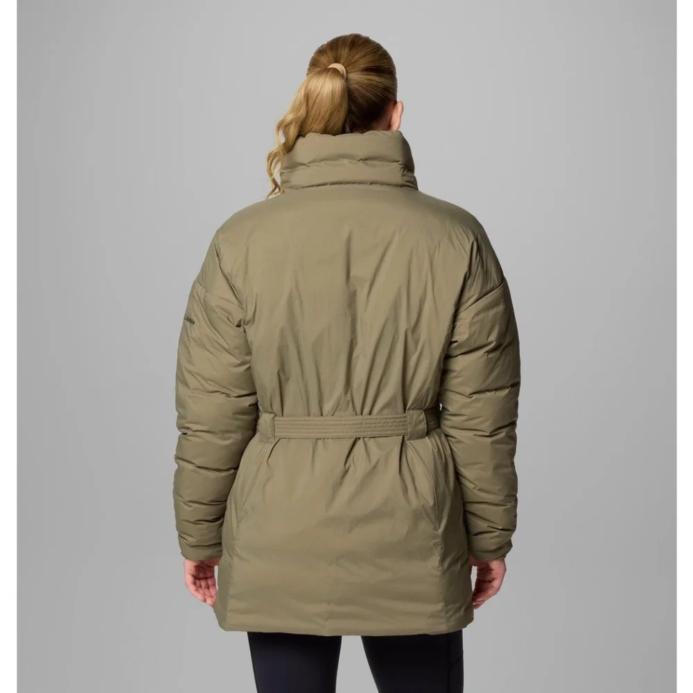 Columbia Women's Size 2X Ardenwood Novelty Down Parka Jacket Green Belt Winter - Picture 5 of 12